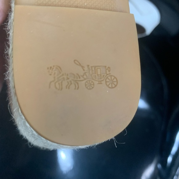 Coach Primrose platform Jute Espadrille Leather Sandal Size 8 - Picture 10 of 11